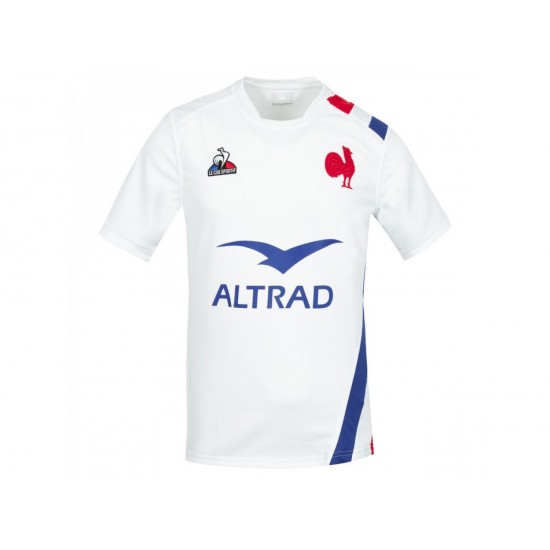 Camisola Francesa Rugby Equipamento Segundo 2021-2022 Manga Curta